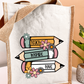 SFArtcreations Teacher's Bag Teach Inspire Love 2024 - Teacher's Personalized Bag Medium