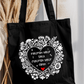 SFArtcreations Teacher's Bag Black Tote Nourish your Soul - Monochrome colors Tote Bag