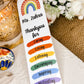 SFArtcreations Thankyou Teacher Personalize Acrylic Teacher Bookmark - Rainbow