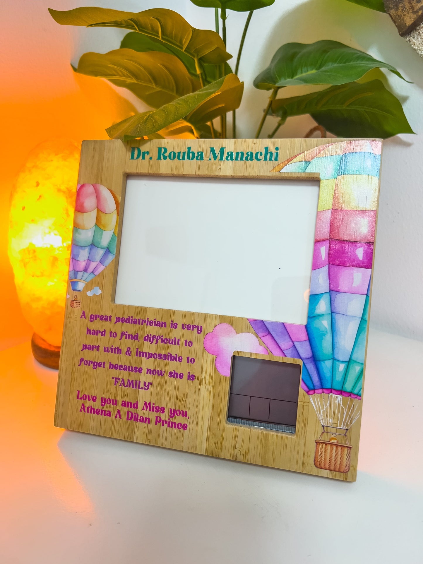 SFArtcreations Wall Frame Bamboo Frame with Clock -  Personalized