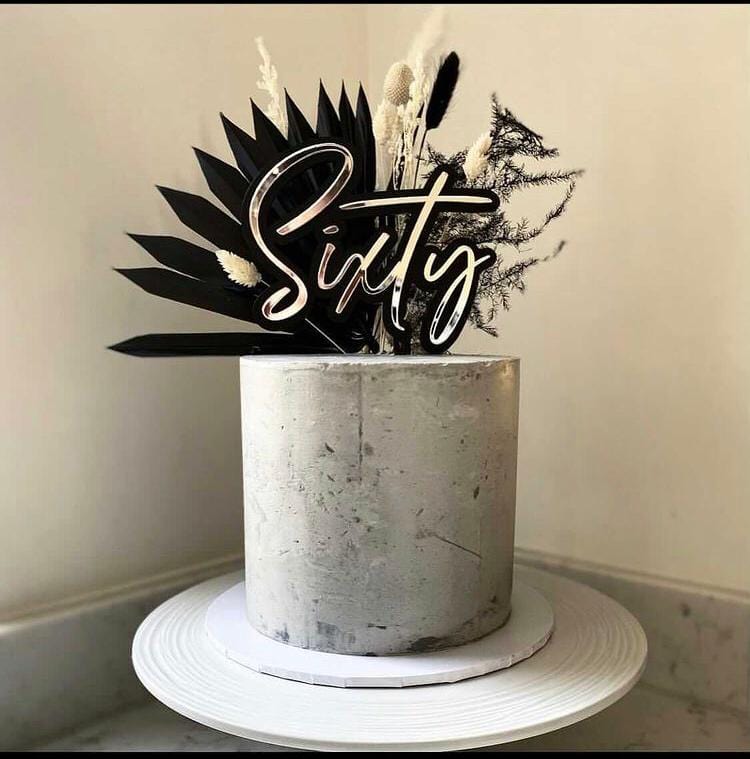 SFArtcreations Acrylic Cake Topper Acrylic (white or black) Cake Topper - Personalized