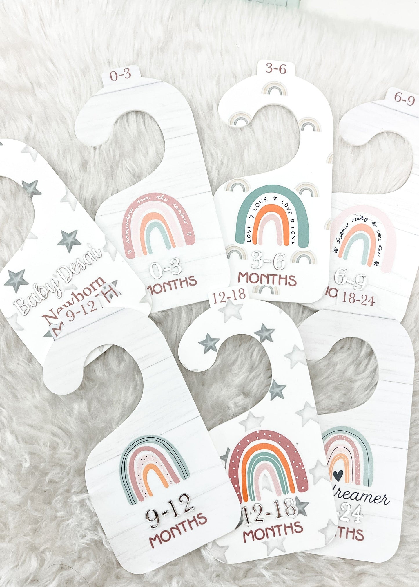 SFArtcreations Baby Gift Sets Wooden Baby Closet Dividers