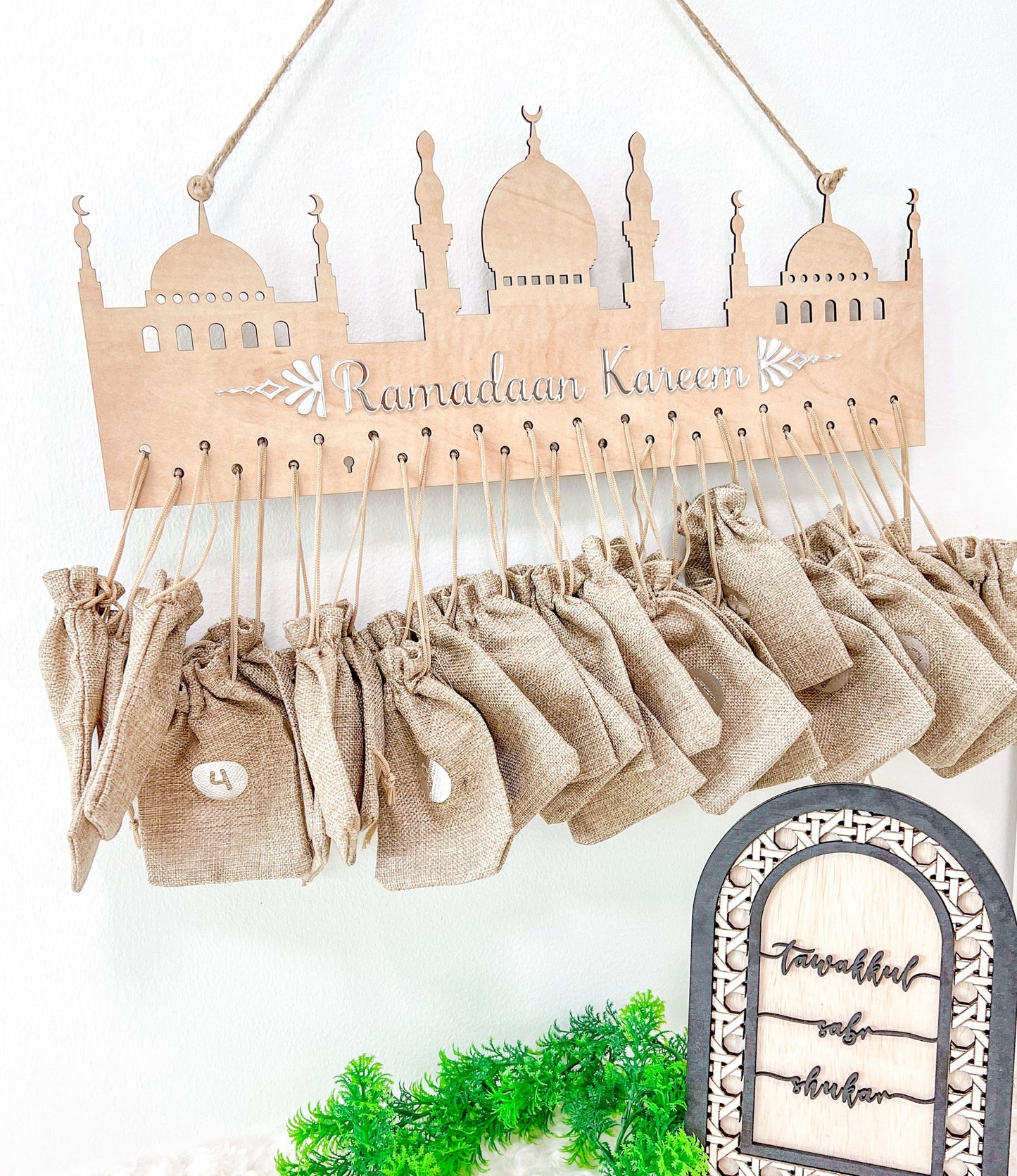 SFArtcreations Calendars, Organizers & Planners Wood/Gold Ramadan Advent Calendar (Masjid)