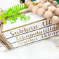 SFArtcreations  Decor 3X8 (Large) - 3 Words only / SubhanAllah/ Alhamdulillah/ Allahu Akbar / White washed/gold Bismillah Alhamdulillah AllahuAkbar -  Wood Book Stack Home Decor