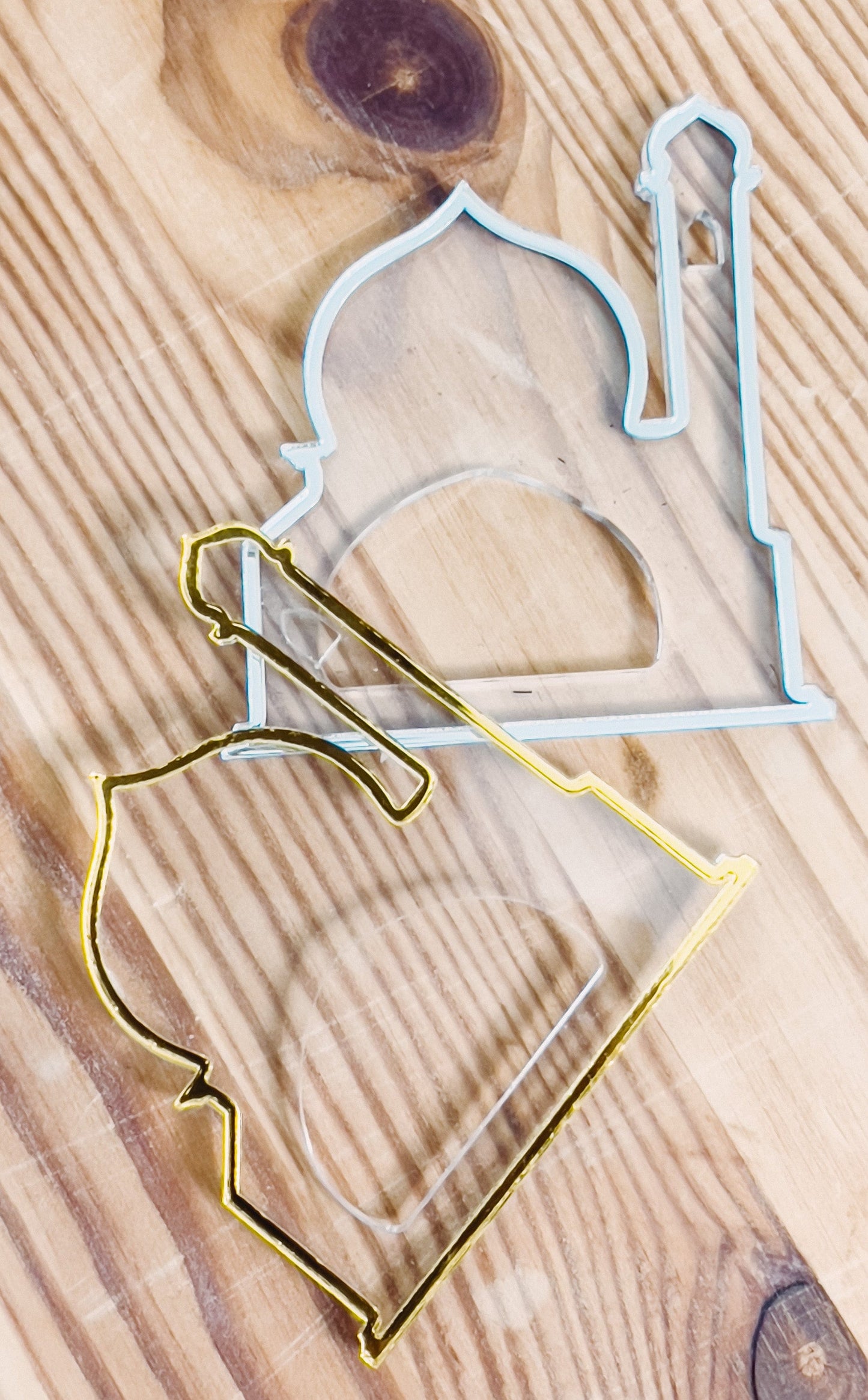 SFArtcreations Decor Mosque / Transparent/Silver Acrylic Napkin Ring / holder