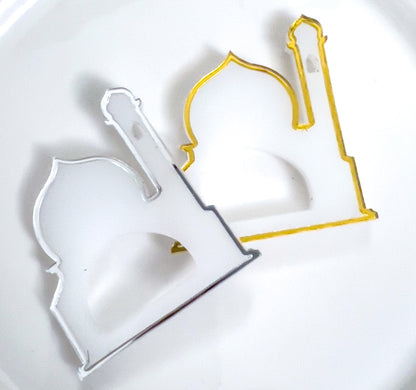 SFArtcreations Decor Mosque / White/Silver Acrylic Napkin Ring / holder