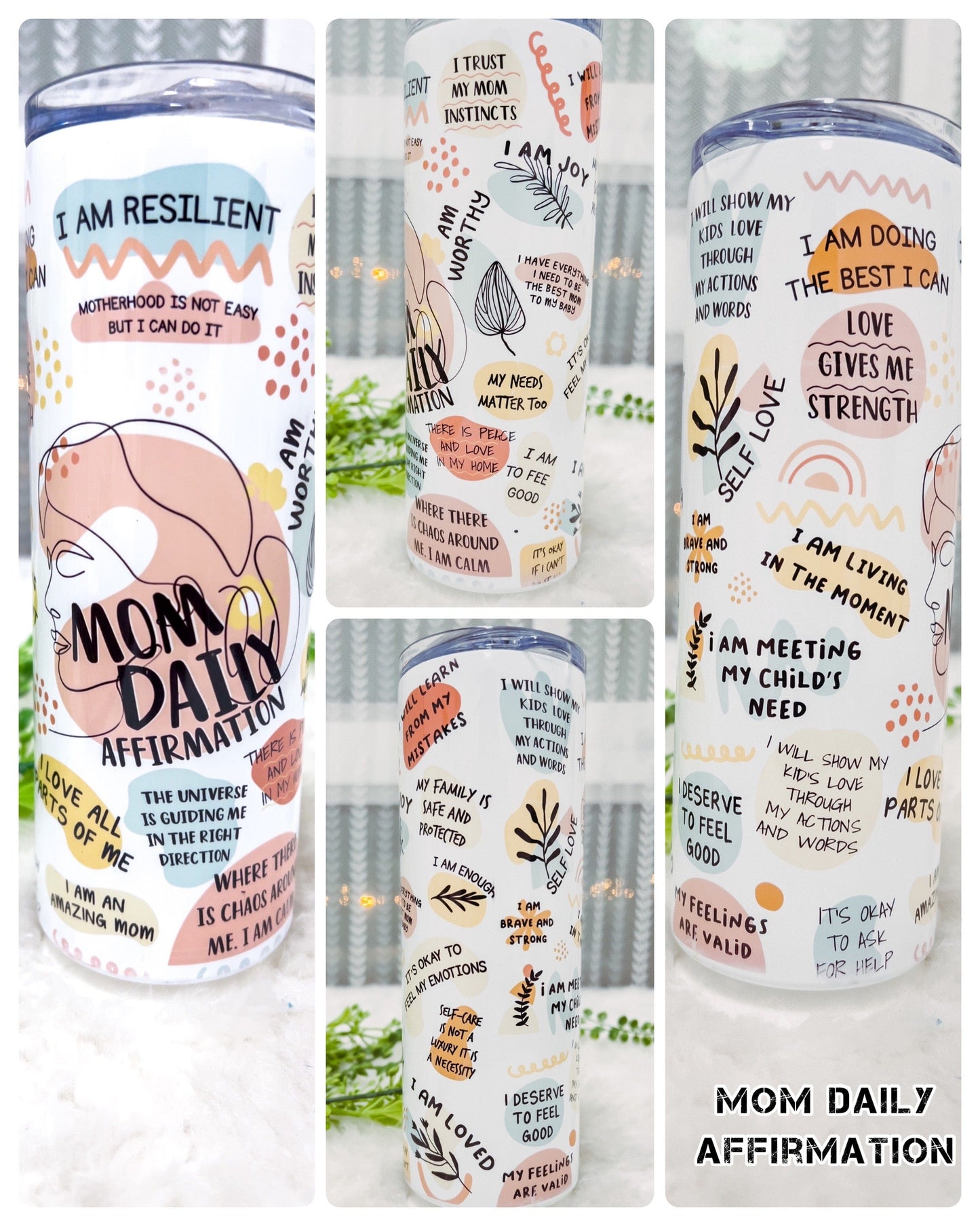 SFArtcreations Drinkware Skinny Mom Daily Affirmation Tumbler - 20oz