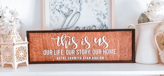 SFArtcreations Posters, Prints, & Visual Artwork This is Us  - Customized Wall Sign