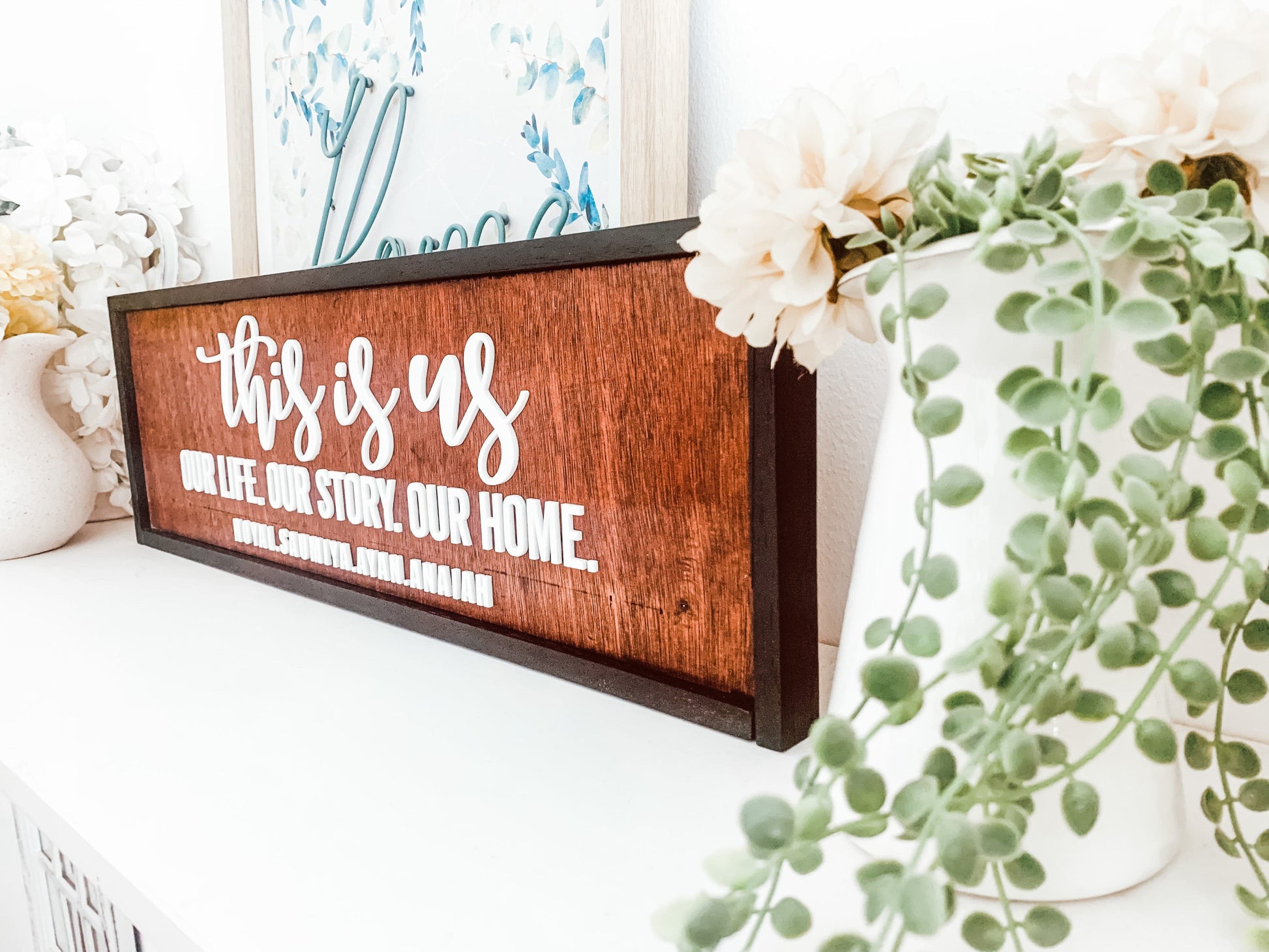 SFArtcreations Posters, Prints, & Visual Artwork This is Us  - Customized Wall Sign