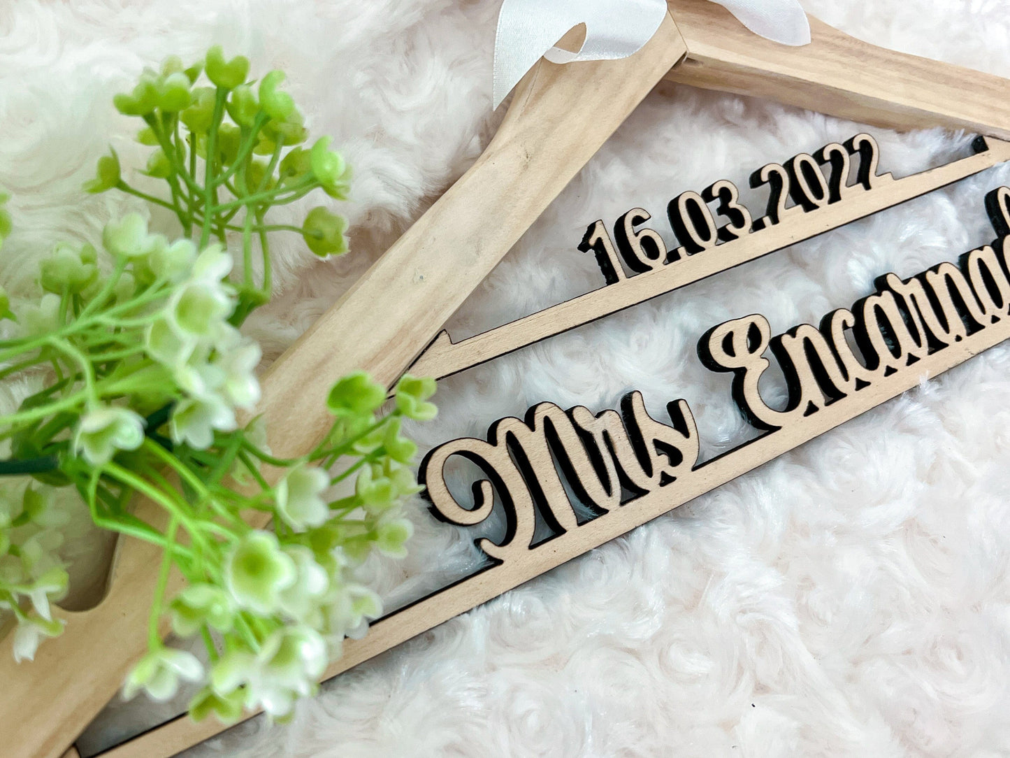 SFArtcreations  Wedding Ceremony Supplies Wedding Hanger - Personalized with name and date